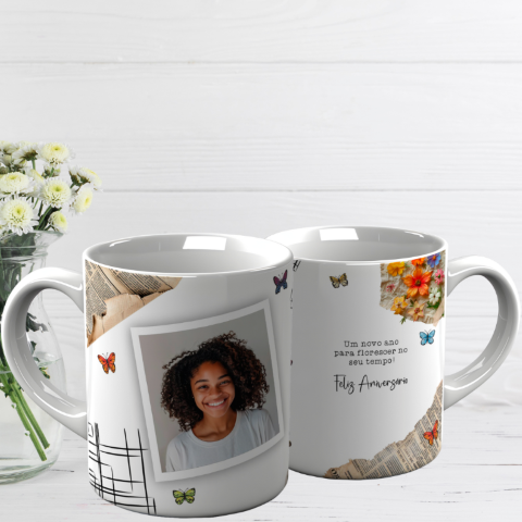 Arte para Canecas Aniversário Feminino - Personalize - 2026 (11)
