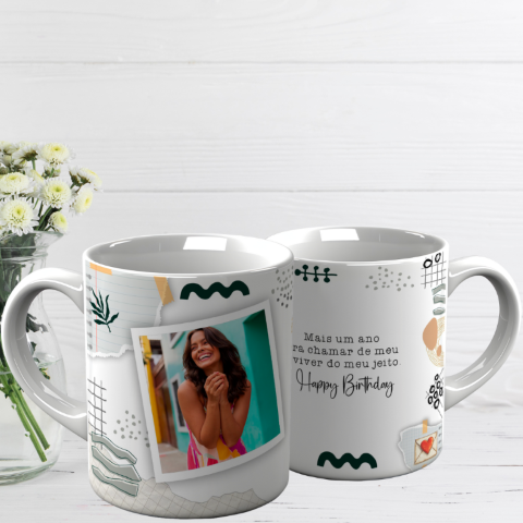 Arte para Canecas Aniversário Feminino - Personalize - 2026 (5)