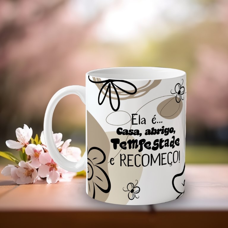 Arte para Caneca Minimalista Dia da Mulher 2026 - Personalize (7)