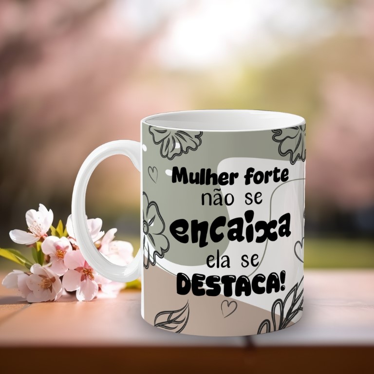 Arte para Caneca Minimalista Dia da Mulher 2026 - Personalize (8)