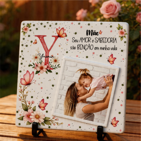 Azulejo, MDF Quadro Personalizado Dia das Mães Arte para Sublimação (25)