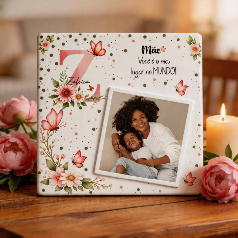 Azulejo, MDF Quadro Personalizado Dia das Mães Arte para Sublimação (26)