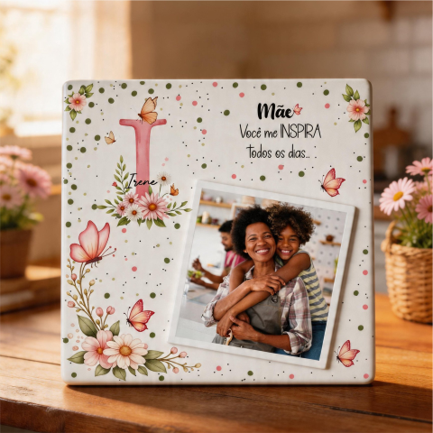 Azulejo, MDF Quadro Personalizado Dia das Mães Arte para Sublimação (9)